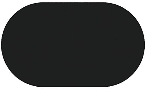 Lacktischdecke Tischdecke Wachstuch Wachstischdecke Rund Oval Größe und Farbe wählbar Schwarz Oval ca. 140 x 200 cm abwaschbare Gartentischdecke