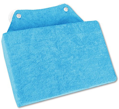 Arsvita Badewannen-Kissen mit Saugnäpfen, weicher Bezug in vielen Farben und Größen, Komfort Badekissen (16 x 25cm - Wellness Ausführung in der Farbe: türkis)