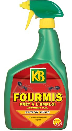 KB FOUPAL8N2 - Pulvérisateur Anti-Fourmis Prêt à l'Emploi 800 ml - Elimine radicalement et durablement fourmilières et fourmis noires - Produit 2 en 1, action choc et forme une barrière de protection