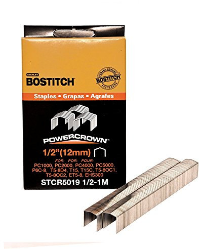 BOSTITCH PowerCrown STCR50191/2-1M 1/2 x 7/16 Zoll Heavy Duty Heftklammern (1.000 pro Box) (2)