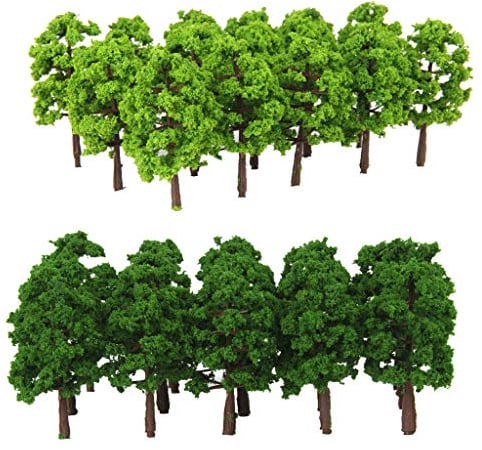 B Blesiya 40 Stück Modell Baum Modellbaum für Modellbau Modelleisenbahn