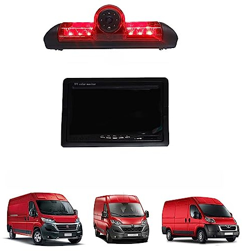 Kompatibel mit: Citroën Jumper FIAT Ducato Peugeot Boxer Rückfahrkamera LED + 7 Monitor
