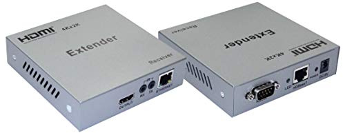 PremiumCord 4K HDMI Extender bis zu 100m über LAN, TCP/IP, HDBaseT, 1 Sender an viele Empfänger, Metallgehäuse, Kompatibel mit 4K 2160p, Full HD 1080p, 3D, Dolby-True HD