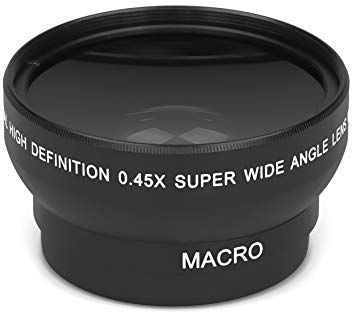 0.45x - 49mm HD Echtglas Marken Optik Weitwinkel Makro Vorsatz Linse Objektiv