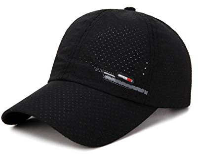 XibeiTrade Baseballkappe für Sommer Outdoor Angeln Radfahren - Schwarz - Medium