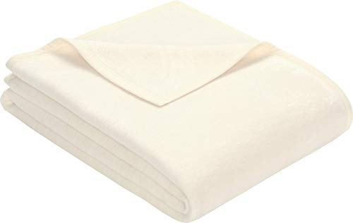 Erwin Müller Wohndecke, Wolldecke, Kuscheldecke Natur Größe 150x200 cm - strapazierstark, weich, temparaturausgleichend (weitere Farben, Größen)