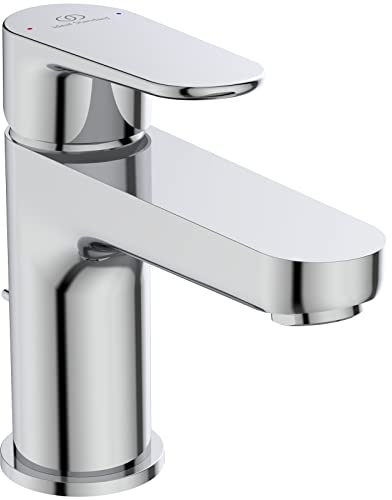 Ideal Standard BC698AA Cerafine O Waschtischarmatur mit Zugknopf-Ablaufgarnitur