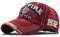 CheChury Distressed Baseball Cap for Mens Vintage Trucker Hat Men Cotton Embroidered Snapback Casual Baseball Cap for Men UK Unisex (Red)