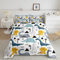 Kinder-Bettdeckeneinlage/Steppdecke für Einzelbett, Dinosaurier-Motiv, gestepptes Set, Cartoon-Tiere, Winter und Sommer, Daunendecke aus weicher Mikrofaser mit 1 Kissenbezug für Mädchen und Jungen