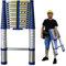 Telescoping Telescopic Extension Ladder 8m/ 7m/ 6.2m/ 5m/ 4m/ 3.8m/ 2.6m Long, Aluminum Extendable Ladder for Home Rooftop RV Attic Outdoor Work, Load 150kg (Size : 1.4m/4.6ft)