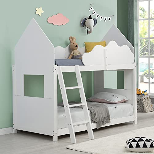 Cherry Tree Furniture Newton White Solid Wood Treehouse Bunk Bed