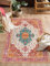 Moynesa Tapis vintage ultra fin, lavable, style bohème pour chambre de fille, 91 x 152 cm, antidérapant, ne perd pas ses poils, tapis d'intérieur pour bureau, chambre d'enfant, rose/bleu