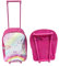 HTUK Valise à roulettes licorne pour filles et enfants avec 2 roues, valise à main pratique, sac de voyage pour enfants et tout-petits, rose, rose