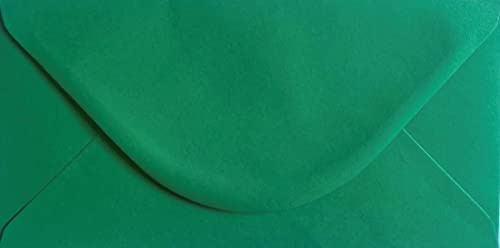 DL (110mm x 220mm) Coloured Envelopes for Greetings Cards Party Invitations & Craft - Pack of 30 (Dark Green)
