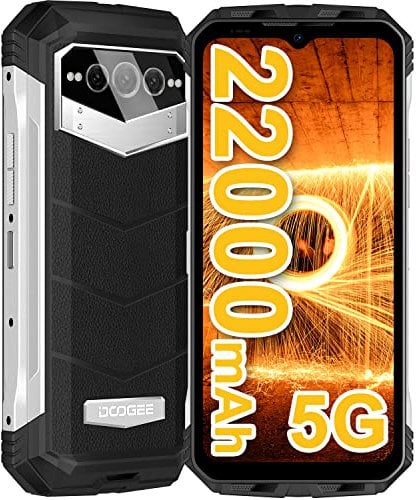 DOOGEE V MAX (2023) 5G Rugged Smartphone, 22000mAh, 20GB+256GB/TF 2TB Dimensity 1080 Octa core, 6.6'' FHD+ 120Hz Display, 108MP+20MP Night Vision Camera, Android 12 IP68/69K Waterproof Phone, NFC