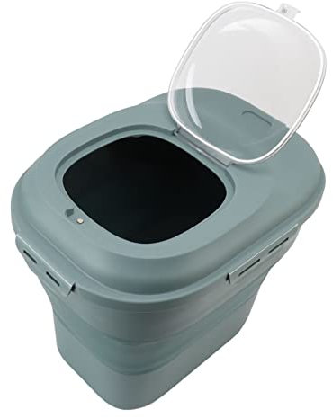 Rice Container, 15-50kg Dispenser Bin PP Food Storage Container Rice Dispenser Plastic Containers with Measuring Cup Food Cereal Container Bins for Kitchen Pantry