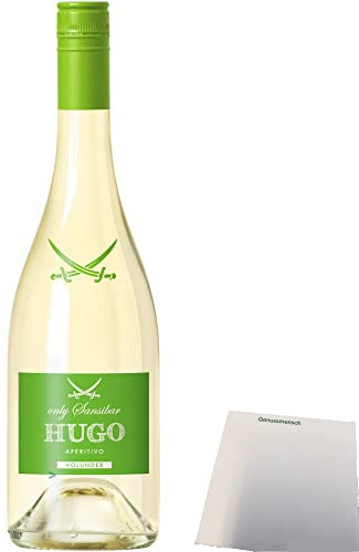 Gerstacker SANSIBAR Hugo Holunder auf Weinbasis 5% vol. 1er Pack (1x0,75 Liter Flasche) + usy Block