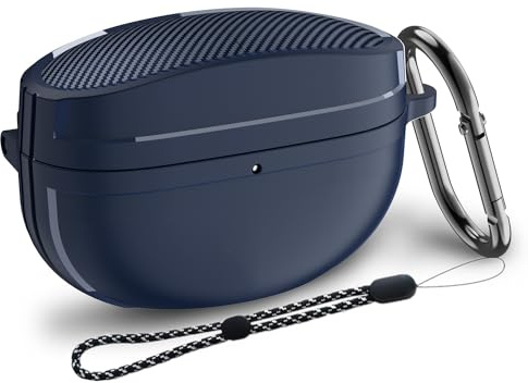 YQGFashbf for Sony WF-1000XM5 Case WF 1000XM5 Earbuds 2023,Shockproof TPU Protective Cover Skin Designed for Sony WF1000XM5 for Sony XM5 Wireless Earbuds with Keychain & Lanyard (Blue)