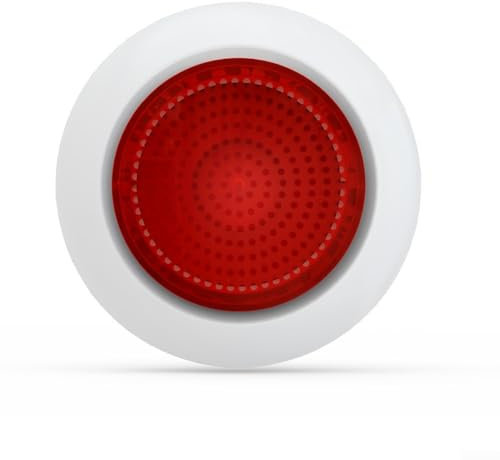 für Tuya Sirenenenalarm, kabellos, kompatibel mit Zigbee3 0, leistungsstarker Sound und Blitz, Plug-and-Play-Installation, Gestänge-Alarmsystem