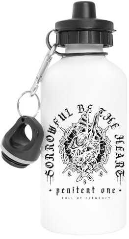 Generico Penitent One Vintage Alluminio Riutilizzabile Sport Viaggio Bottiglia D'acqua Bianca Aluminium Reusable Travel Water Bottle White