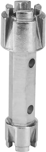 Walopola Clé à Double Extrémité pour Bonde et Vidange en Acier Inoxydable - Clé Forgée en Alliage Multifonction pour Toilette, Cuisine et Robinet Sanitaire