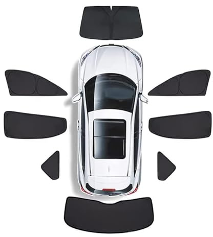 QMMMNH Auto Sonnenschutz für Seitenfenster,für Seat Ateca 5F 2016-2024 Seitenfenster Sonnenblenden blockiert UV-Strahlen Sonnenschutz,Einfachen Befestigung,E/8pcs