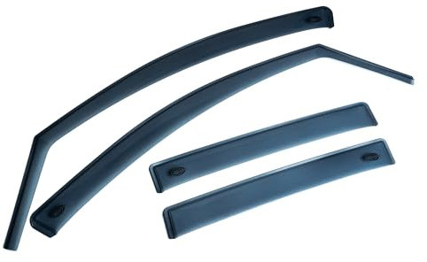 MOTOS Windabweiser Regenabweiser für Audi Q5 I 2008-2016 Ästhetisches Design, Langlebig & Robust, Leichte Installation, Energieeinsparung durch Belüftung, Verringerung von Lärm und Luftturbulenzen - P