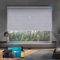 SmartWings Elektrisches Rollo mit Fernbedingung, Smart Rollo Innen 100% Verdunkelung, Kompatibel mit Alexa, Google Home, Homekit, Benutzerdefinierte Größe,Essentiell Grau