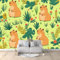 Papier Peint Photo Motif Capybara De Dessin Animé Vert 350x256 cm Papier Peint Panoramique Papier Peint intissé Murale Pour Chambre De Fille, Garçon, Chambre De Bébé Salon Chambre Décor
