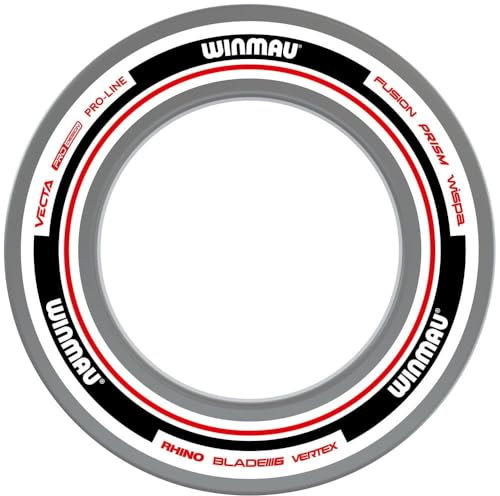 WINMAU Dartscheibe Schutzring – Advance Weiß & Rot Dart Surround
