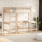 Cozynest Stockbett mit Sperrholzlatten Hochbett mit Schreibtisch 90x200 cm Massivholz Kiefer