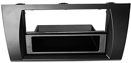 DEMULAX 1 Din Audio Fascia Radio DVD Stereo Pannello Dash Mount Installazione Aftermarker Trim Kit Telaio, for Suzuki, for Swift, 2004-2009 Rivestimento del pannello DVD(1 Din in Black)