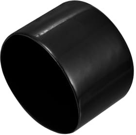 QUARKZMAN 2 Stück Gummikappen 60 mm Gummi Endkappe Rund Schutzkappen Pfostenkappe Abdeckkappen Zaunpfosten Endspitze Kappen für Rohr Gartenstühle Tischbeine Möbelfüße Gleiter, Schwarz