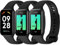 YLK 3 Pièces Bracelet Compatible avec Redmi Smart Band 2/Xiaomi Smart Band 8 Active Femme Homme, Souple Silicone Bracelet de Remplacement pour Xiaomi Smart Band 8 Active (Noir/Noir/Noir)
