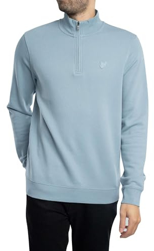 Lyle & Scott Mid Layers Superfine Quarter Zip Sweatshirt X745 Blue Ash, L