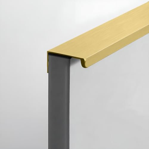 Coayuou 4 Stück* L:12-150cm Mobel Griffe Für Küchenschränke Unsichtbare Schrankgriffe Aluminium Schublade Türgriffe Für Moderne Möbel Und Funktionale Schubkästen(Gebürstetes Gold,L:100cm)