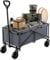 WOLTU Bollerwagen Faltbarer，mit Verstellbarem Griff für alle Gelände，78x43x90cm，Tragkraft 80kg， zusammenklappbarer Wagen für Camping， Einkaufen，Strand，Grau