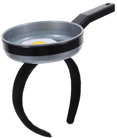 SOLUSTRE Funny Novelty Frying Pan Pan Headband for Party Cosplay Cute Hair Accessory for Girls Adults for Dress up Events and Theme Parties