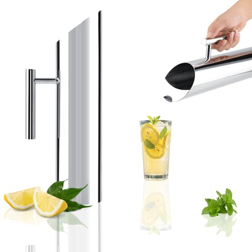 Rankomu Pichet à Eau en Acier Inoxydable 1.7L avec Bouchon à Glaçons – Pichet pour Boissons Froides, Thé, Jus – Carafe Élégante pour Maison, Hôtel, Bar (1700 ML)