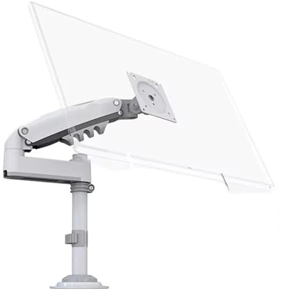 H100 22-35 inch monitor stand gas spring full motion LCD TV stand 2-12 kg double arm clamping stand(2-9kg white)
