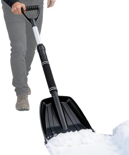 Pelle à neige pour – Poignée en D d'hiver – Pelle auto outils pour enlever la neige et le nettoyage – pour trottoir, terrasse, jardin, cour, entrée extérieure, froid