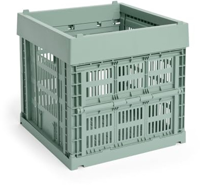HAY - Colour Crate Korb Cube, 29,5 x 29,5 cm, salbeigrün, recycled