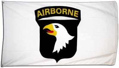 Digni drapeau USA États-Uni 101st Airborne, blanc 90 x 150 cm