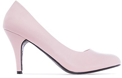 Andrés Machado - Élégants Escarpins rétro pour Femme/Adolescent pour l´été et l´Hiver - AM422 - Bout Arrondi en Vernis - Modèle Taille Petit - Talons Fins - Verni Rose - EU 43