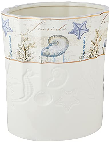 Avanti Linens - Waste Basket, Guest Bathroom Essentials, Nautical Home Decor (Antigua Collection)