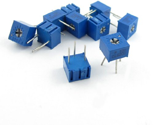 sourcing map 10Pcs 3362P 101 100 Ohm Durchsteckmontage Typ Trimmer Cermet Potentiometer de