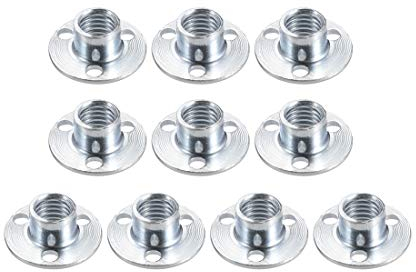 Sourcing Map M10 x 25 x 1,8 mm 3-Loch T-Nut Karbonstahl T-Nut Montage Hardware Befestigung Befestigung durch Loch Flansch Einsatz Innengewinde 10 Stück