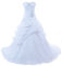 Vantexi Élégant Chérie Organza Robes de mariée Robe de Mariage Perlage Robe de Nuptiale Femmes Longue Blanc Taille 38