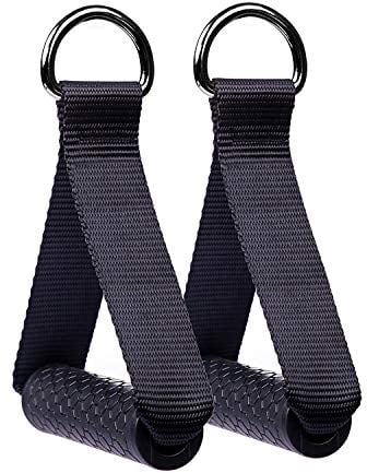 Resistance Bands Handle, Exercise Handles, Resistance Band Handle, Gym Cable Attachment, for Fitness Workout Gym Pilates Yoga Crossover Tricep Exercise