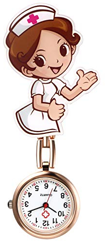 Avaner Orologio da Infermiere spilla Medico da Donna Uomo Cartone Silicone e Non Impermeabile, Colore/Stile scelta (G)